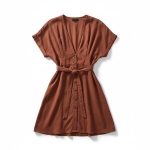 Quince Women's Button Down Mini Dress Orange Size XS - NWOT